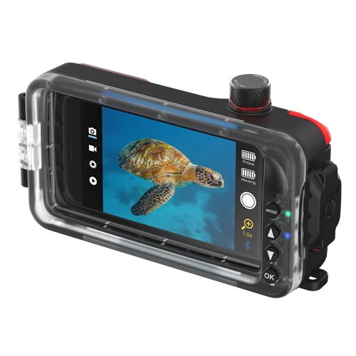 SportDiver Underwater Smartphone Housing Fits & works with  iPhone 8 through 15 Pro Max and most Android Phones.  Check compatibility online at https://www.sealife-cameras.com/sportdiver-compatibility/